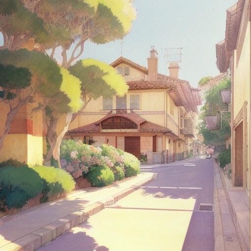 Image with seed 3895874485 generated via Stable Diffusion through @stablehorde@sigmoid.social. Prompt: studio ghibli, Joaquín Sorolla, realistic 90s anime illustration of the most normal thing you can imagine, clear sunny day, warm tones and shades, variations in tone and texture, harsh shadows, harsh lighting, pastel colors, heatwaves in air