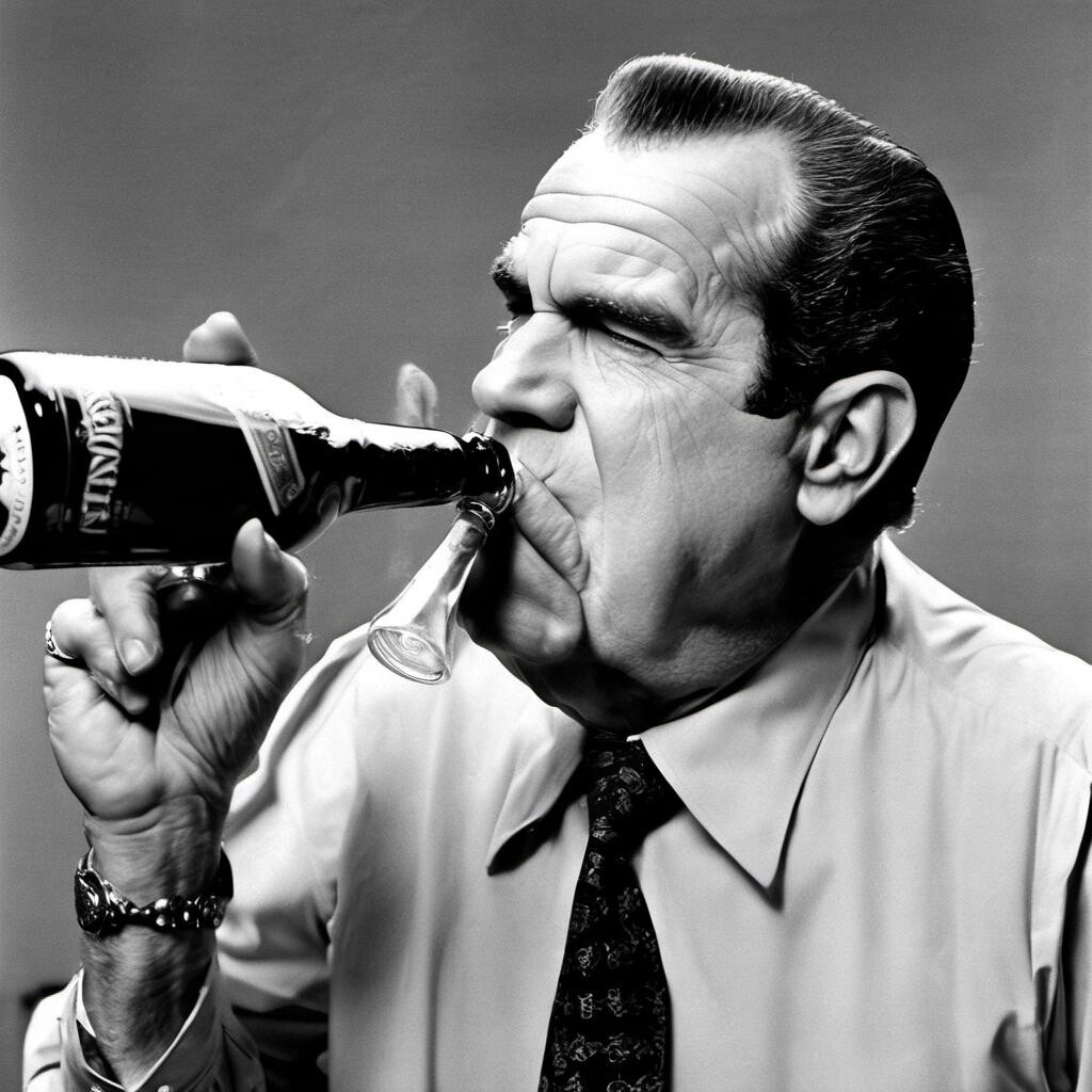 featured a picture of Richard Nixon chugging a beer bong. Divisions
