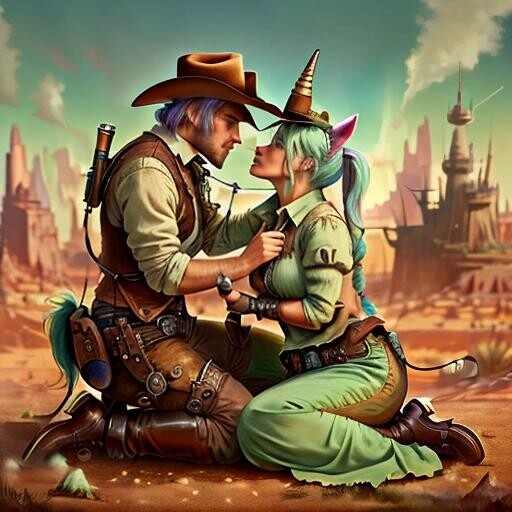 Image with seed 11493959 generated via Stable Diffusion through @stablehorde@sigmoid.social. Prompt: a photograph of a mint green unicorn kissing a dun earth pony ###, worst quality, low quality:1.4), EasyNegative, bad anatomy, bad hands, cropped, missing fingers, missing toes, too many toes, too many fingers, missing arms, long neck, Humpbacked, deformed, disfigured, poorly drawn face, distorted face, mutation, mutated, extra limb, ugly, poorly drawn hands, missing limb, floating limbs, disconnected limbs, malformed hands, out of focus, long body, monochrome, symbol, text, logo, door frame, window frame, mirror frame