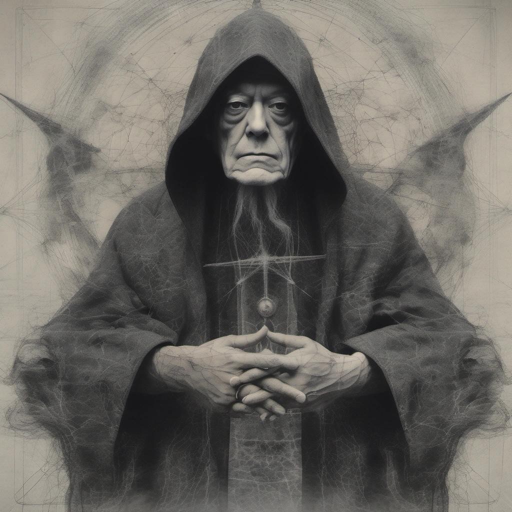 Image with seed 3042546380 generated via Stable Diffusion through @stablehorde@sigmoid.social. Prompt: a terrifying ink drawing of a Aleister Crowley as a recruitment poster in the style of a line drawing., by Ko Young Hoon, by Yoshitaka Amano, Charcoal Art, Ink, Oil Paint, Concept Art, Color Grading, Dramatic, Intentional camera movement, Lonely, Cracks, With Imperfections, in a symbolic and meaningful style, insanely detailed and intricate, hypermaximalist, elegant, ornate, hyper realistic, super detailed, a ghost, covered in spiderweb, eerie, feeling of dread, decay, samhain