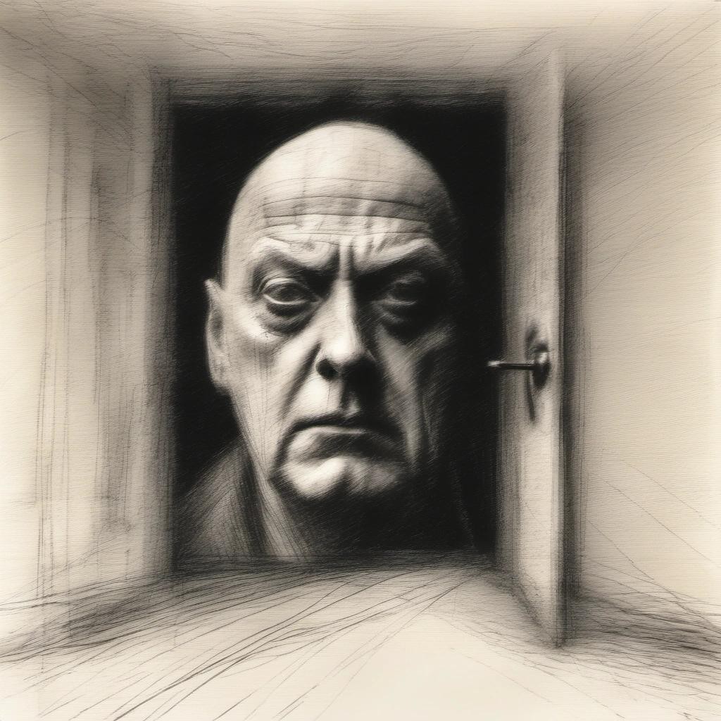 Pencilscribbles aleister crowley leading through a doorway divisions