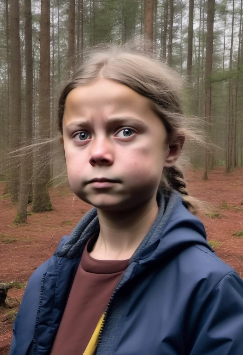 Image with seed 1784109119 generated via Stable Diffusion through @stablehorde@sigmoid.social. Prompt: Greta Thunberg has had enough of this bullshit 