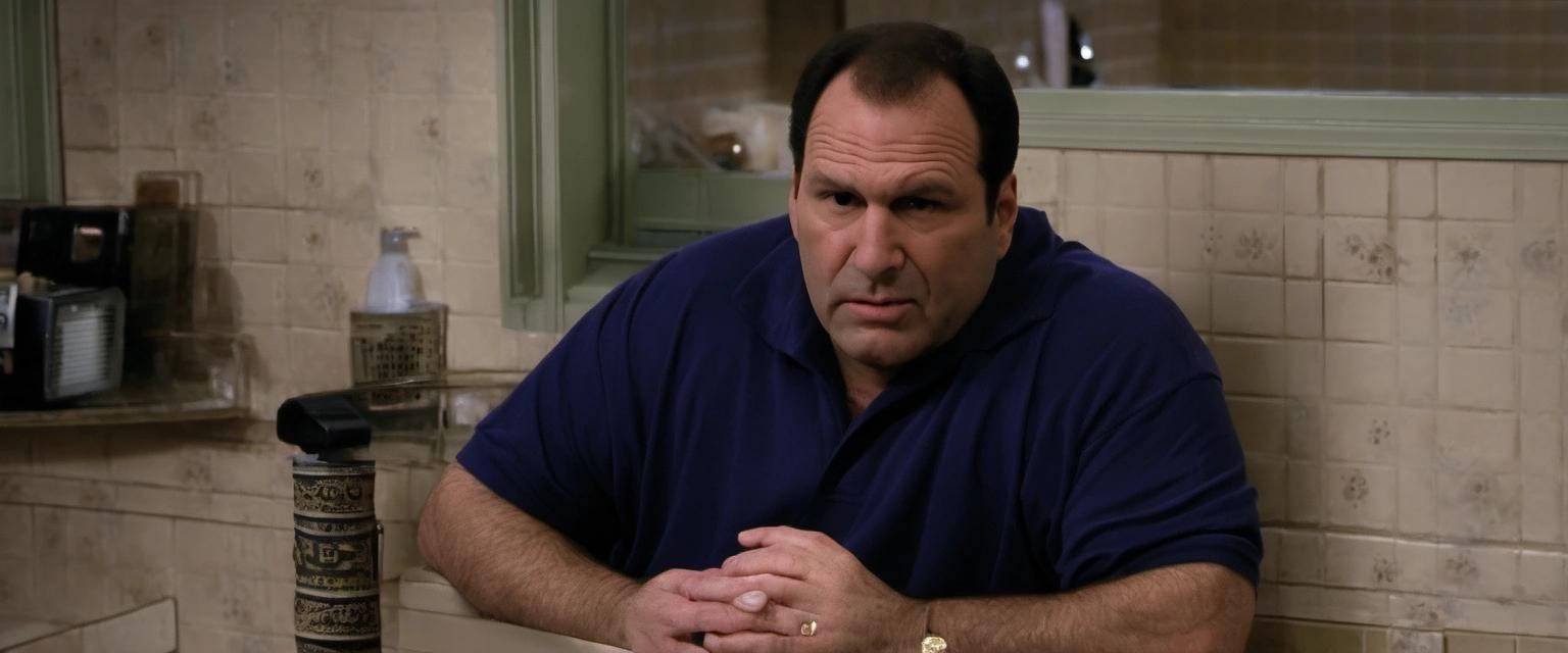 Image with seed 3749630916 generated via Stable Diffusion through @stablehorde@sigmoid.social. Prompt: the crime drama "The Sopranos" but it stars Al Bundy