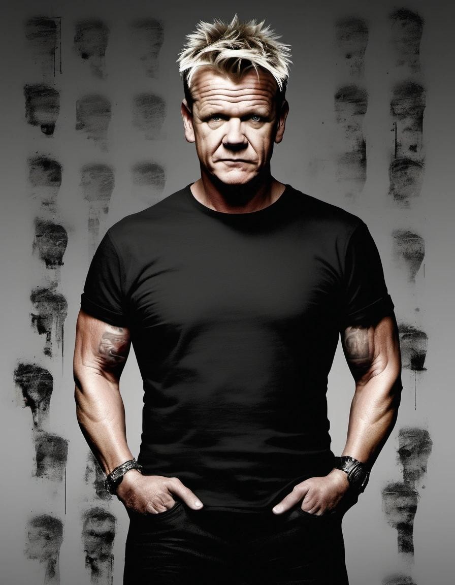Image with seed 3909517839 generated via Stable Diffusion through @stablehorde@sigmoid.social. Prompt: gordon ramsay with a normal number of lisbeth salander