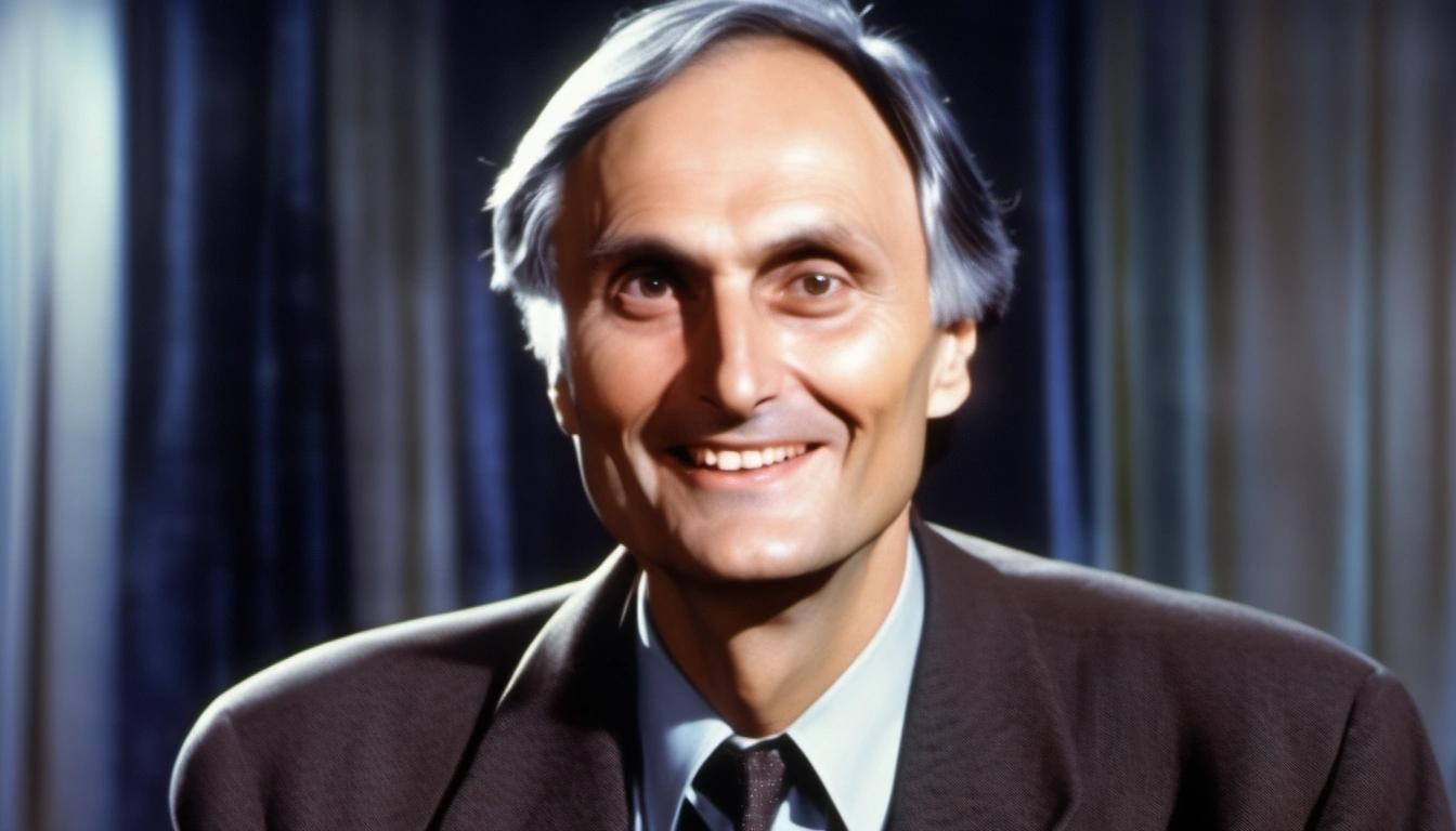 Image with seed 609821221 generated via Stable Diffusion through @stablehorde@sigmoid.social. Prompt: alan alda crossed with carl sagan