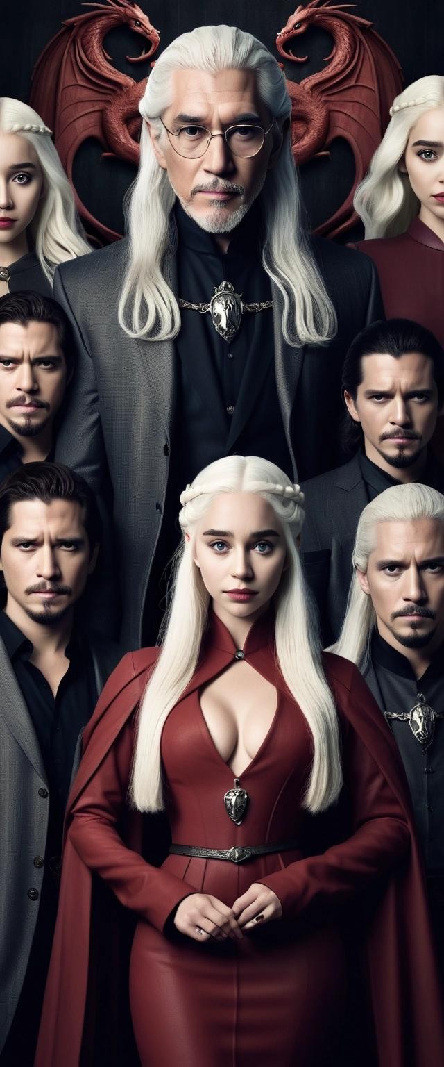Image with seed 1771948816 generated via Stable Diffusion through @stablehorde@sigmoid.social. Prompt: Keeping up with the Targaryens