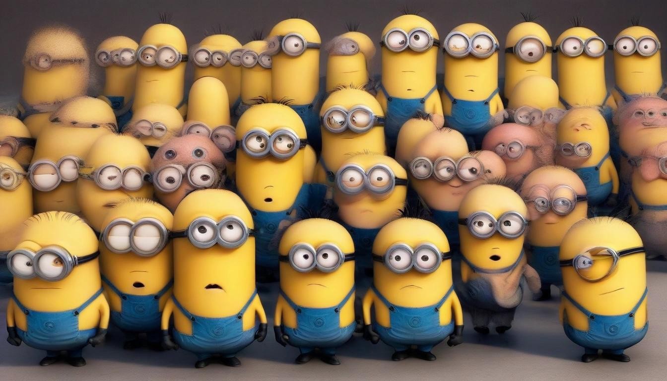 Image with seed 1633682898 generated via Stable Diffusion through @stablehorde@sigmoid.social. Prompt: Despicable Me Minions that look like actual people.