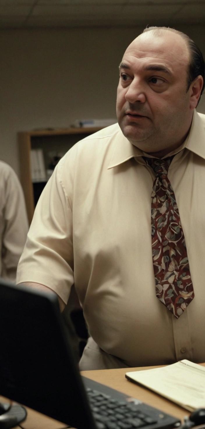 Image with seed 4171102749 generated via Stable Diffusion through @stablehorde@sigmoid.social. Prompt: tony soprano being reported to the system administrator by sudo