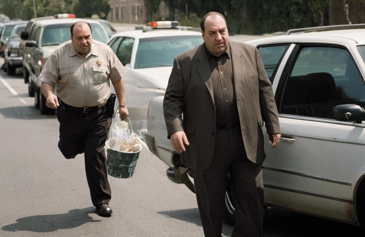 Image with seed 1791481120 generated via Stable Diffusion through @stablehorde@sigmoid.social. Prompt: tony soprano policing traffic with hierarchical token buckets
