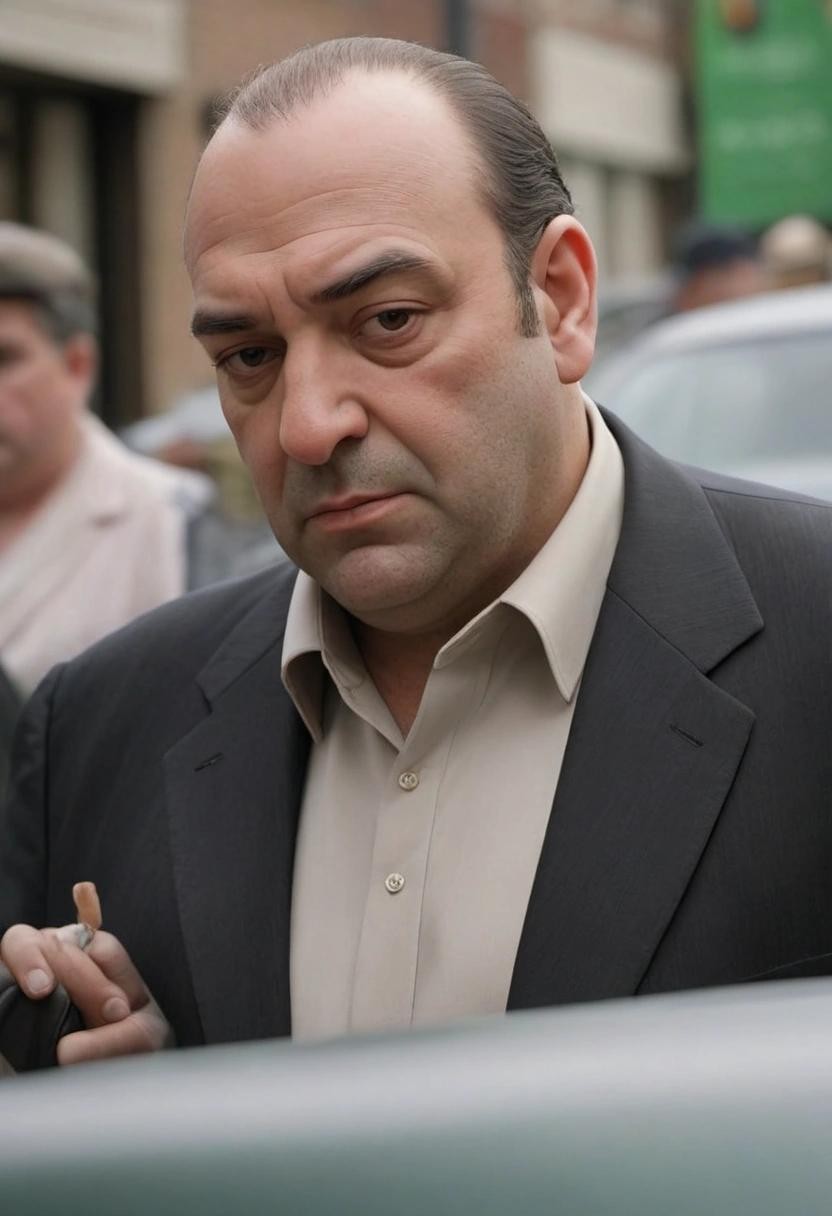 Image with seed 623632713 generated via Stable Diffusion through @stablehorde@sigmoid.social. Prompt: tony soprano shaping traffic with fair priority queueing###