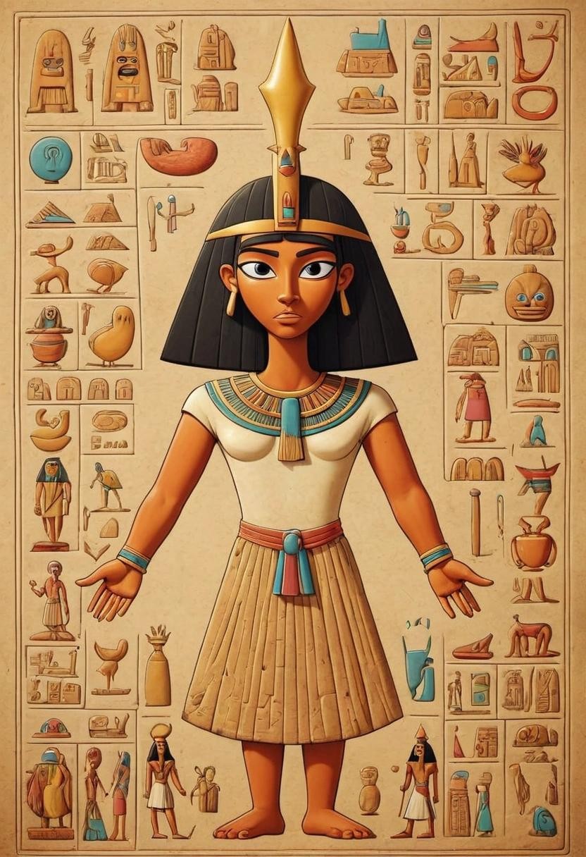 Image with seed 3081943429 generated via Stable Diffusion through @stablehorde@sigmoid.social. Prompt: ancient Egyptian hieroglyphics concerning mcdonaldland###