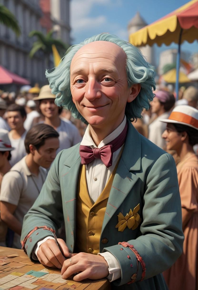 Image with seed 4234146860 generated via Stable Diffusion through @stablehorde@sigmoid.social. Prompt: Euler, the mathematician, enjoying the carnival of Rio de Janeiro.