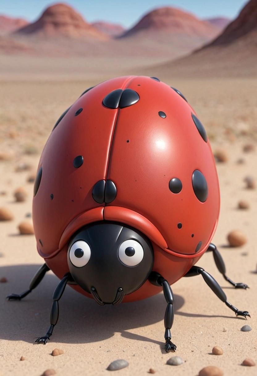 Image with seed 3268001687 generated via Stable Diffusion through @stablehorde@sigmoid.social. Prompt: the secret lady bug project at Area 51 