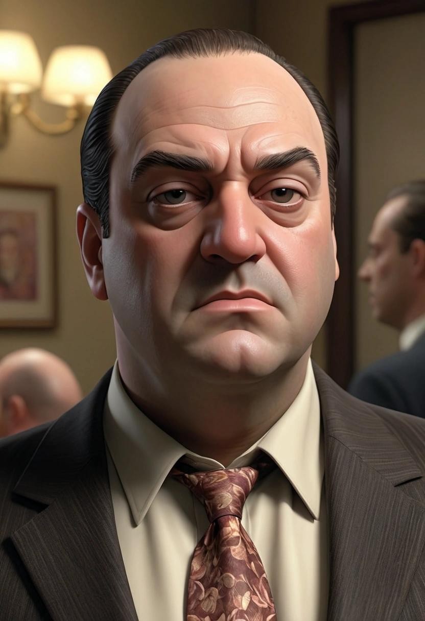 Image with seed 569206313 generated via Stable Diffusion through @stablehorde@sigmoid.social. Prompt: an ai-generated image of tony soprano