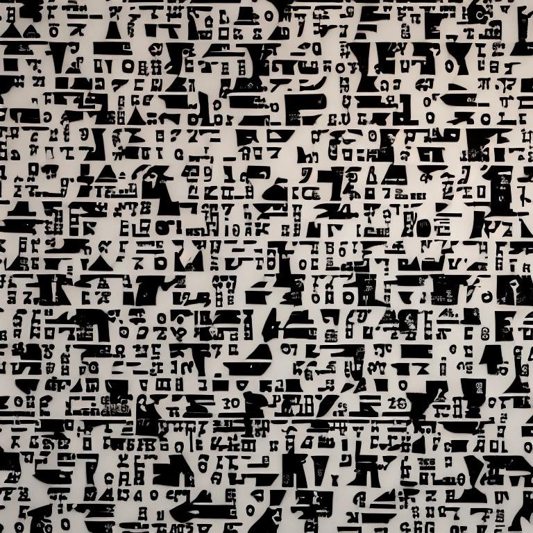 Image with seed 3785192036 generated via Stable Diffusion through @stablehorde@sigmoid.social. Prompt: a mannequin head with rows of cryptic symbols.