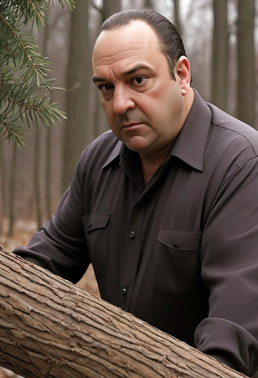Image with seed 3040595333 generated via Stable Diffusion through @stablehorde@sigmoid.social. Prompt: tony soprano recursing on his splay tree