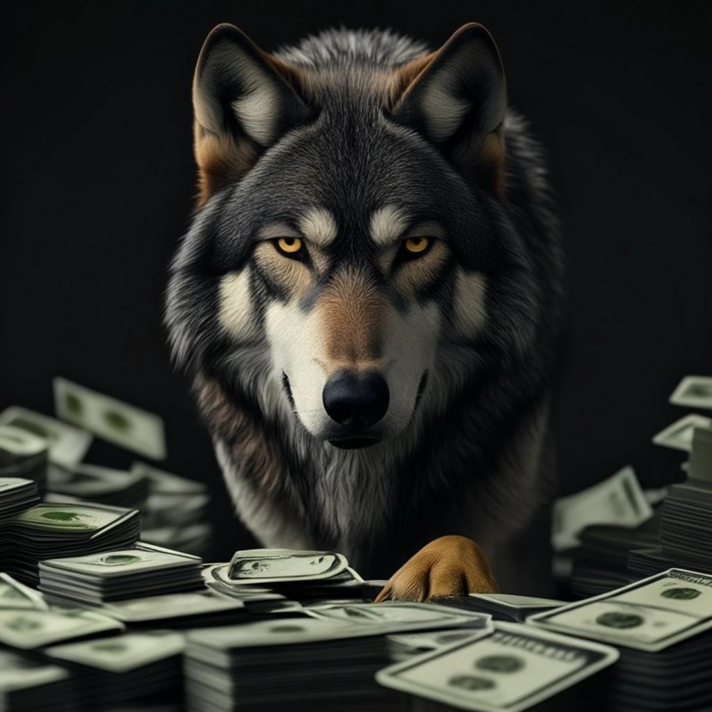 Image with seed 3256470732 generated via Stable Diffusion through @stablehorde@sigmoid.social. Prompt: the wolves struggling with a complex checkout flow and not having an American Express card