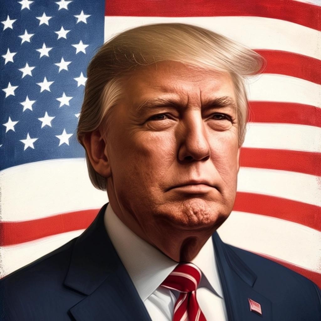 Image with seed 1432418636 generated via Stable Diffusion through @stablehorde@sigmoid.social. Prompt: the future of American politics