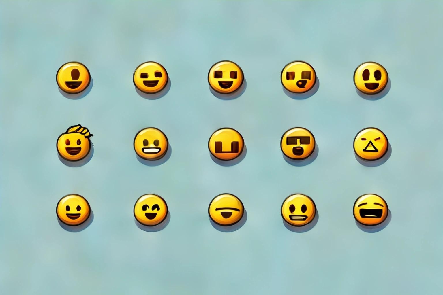 Image with seed 2778456349 generated via Stable Diffusion through @stablehorde@sigmoid.social. Prompt: a set of emojis that are being ranked on a bar chart