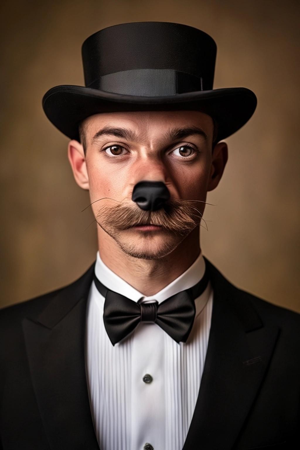Image with seed 735130137 generated via Stable Diffusion through @stablehorde@sigmoid.social. Prompt: a dapper bith wearing a toupee and bowtie