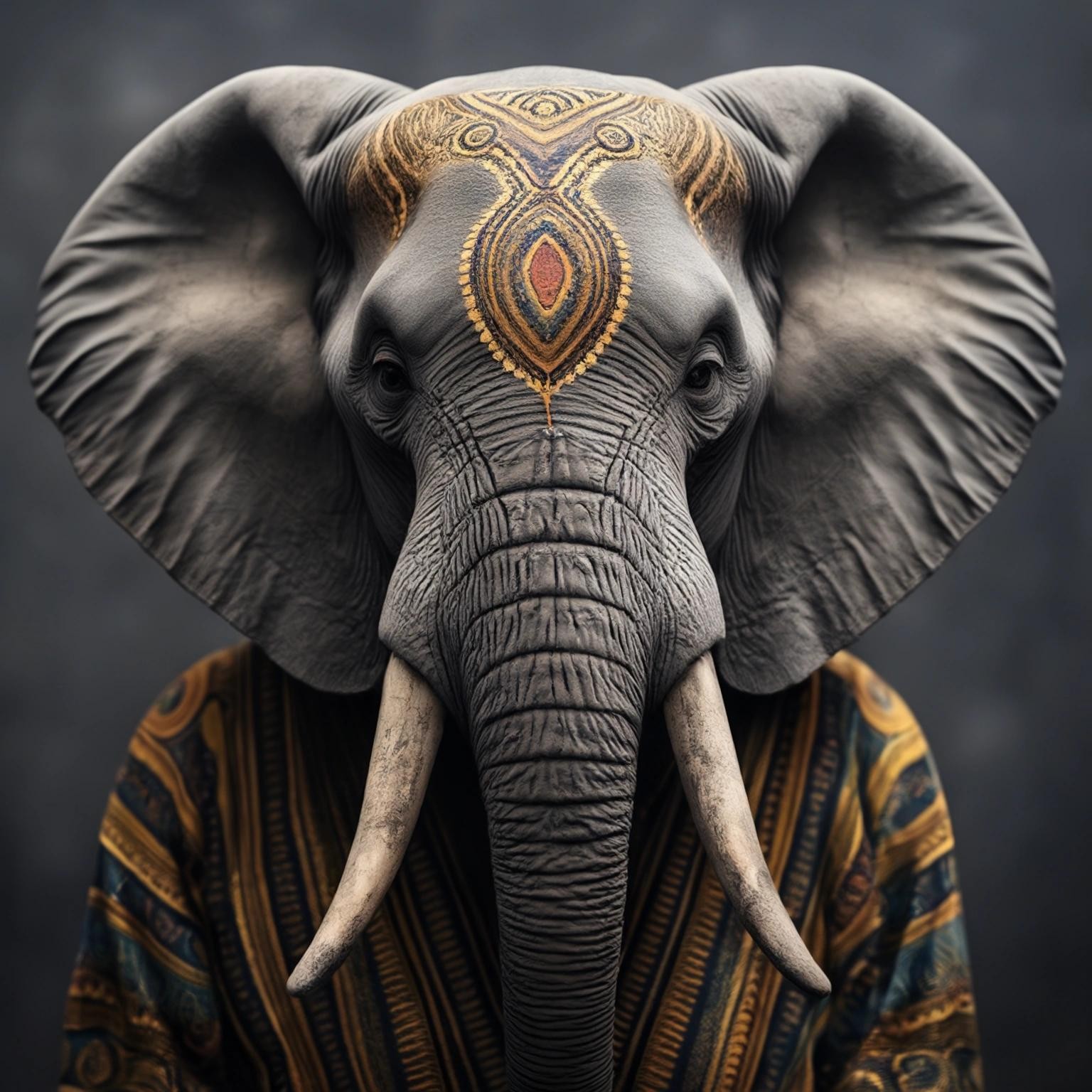 Image with seed 2425353573 generated via Stable Diffusion through @stablehorde@sigmoid.social. Prompt: an elephant which wears a face maskCc: @sarah_ist_muede