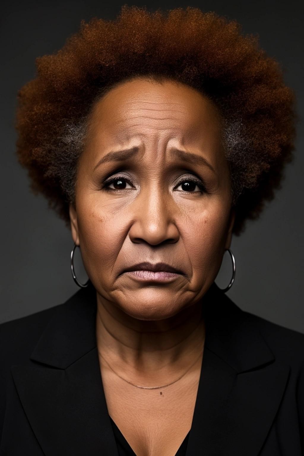 Image with seed 1838763967 generated via Stable Diffusion through @stablehorde@sigmoid.social. Prompt: wanda sykes, deeply unimpressed