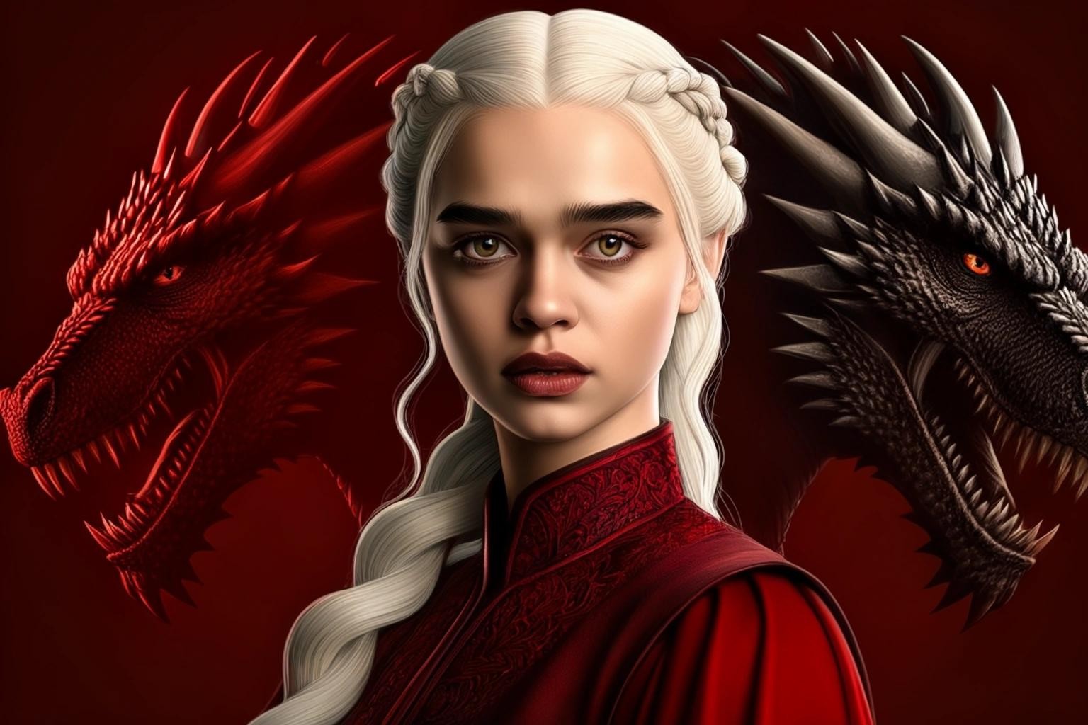 Image with seed 3208016455 generated via Stable Diffusion through @stablehorde@sigmoid.social. Prompt: Keeping Up With The Targaryens