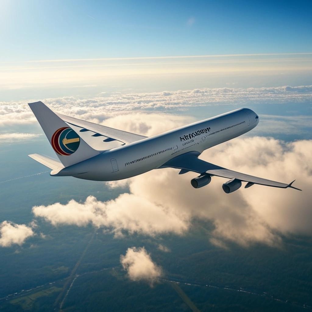 Image with seed 1805169470 generated via Stable Diffusion through @stablehorde@sigmoid.social. Prompt: an a380 plane in flight over Germany at noon in sunny weather