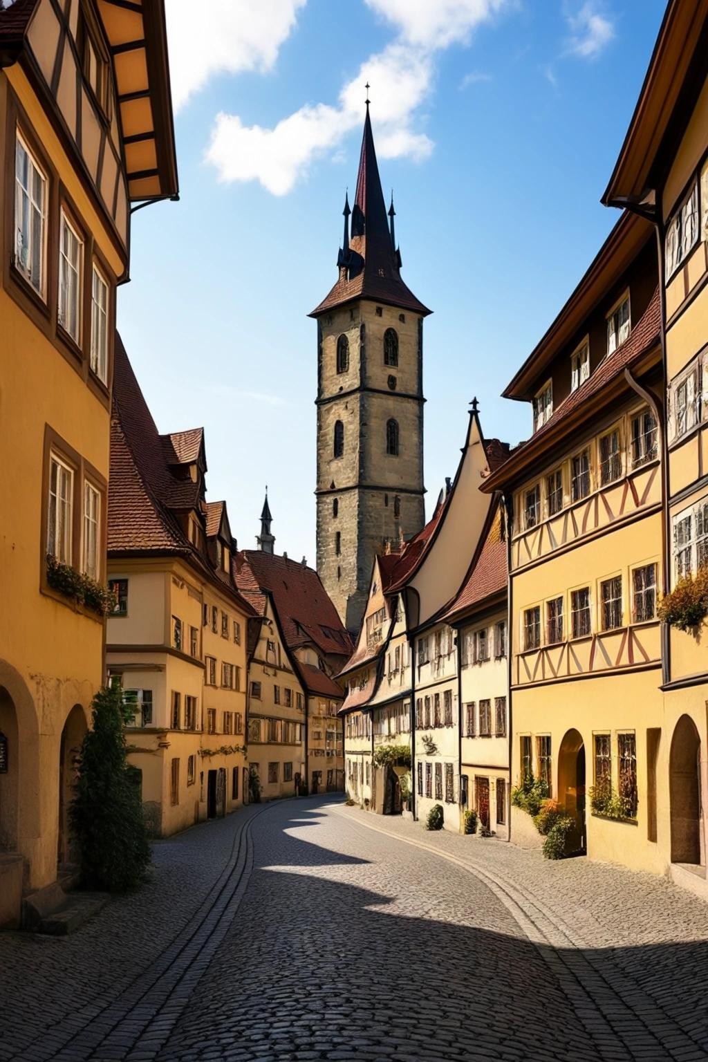 Image with seed 3627572652 generated via Stable Diffusion through @stablehorde@sigmoid.social. Prompt: Rothenburg ob der Tauber