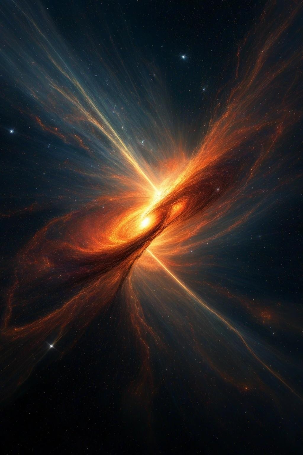 Image with seed 734735887 generated via Stable Diffusion through @stablehorde@sigmoid.social. Prompt: a quasar
