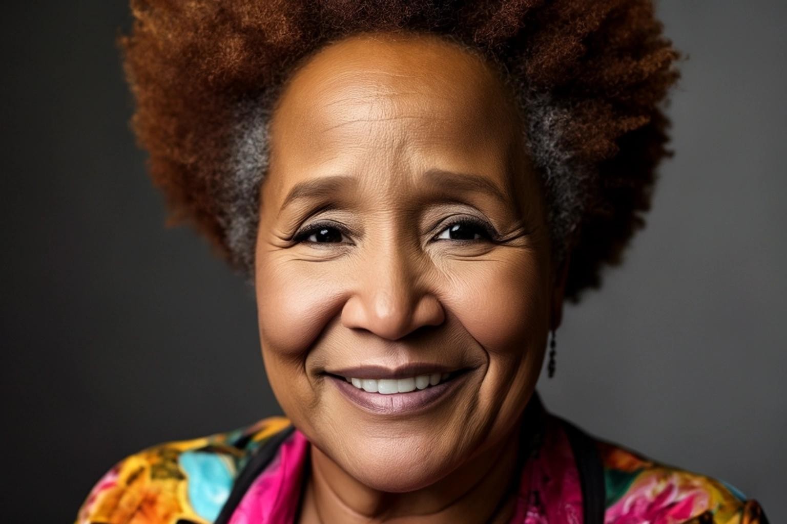 Image with seed 2795635328 generated via Stable Diffusion through @stablehorde@sigmoid.social. Prompt: wanda sykes, finally making peace with the meaningless of existence, choosing to live for the moment