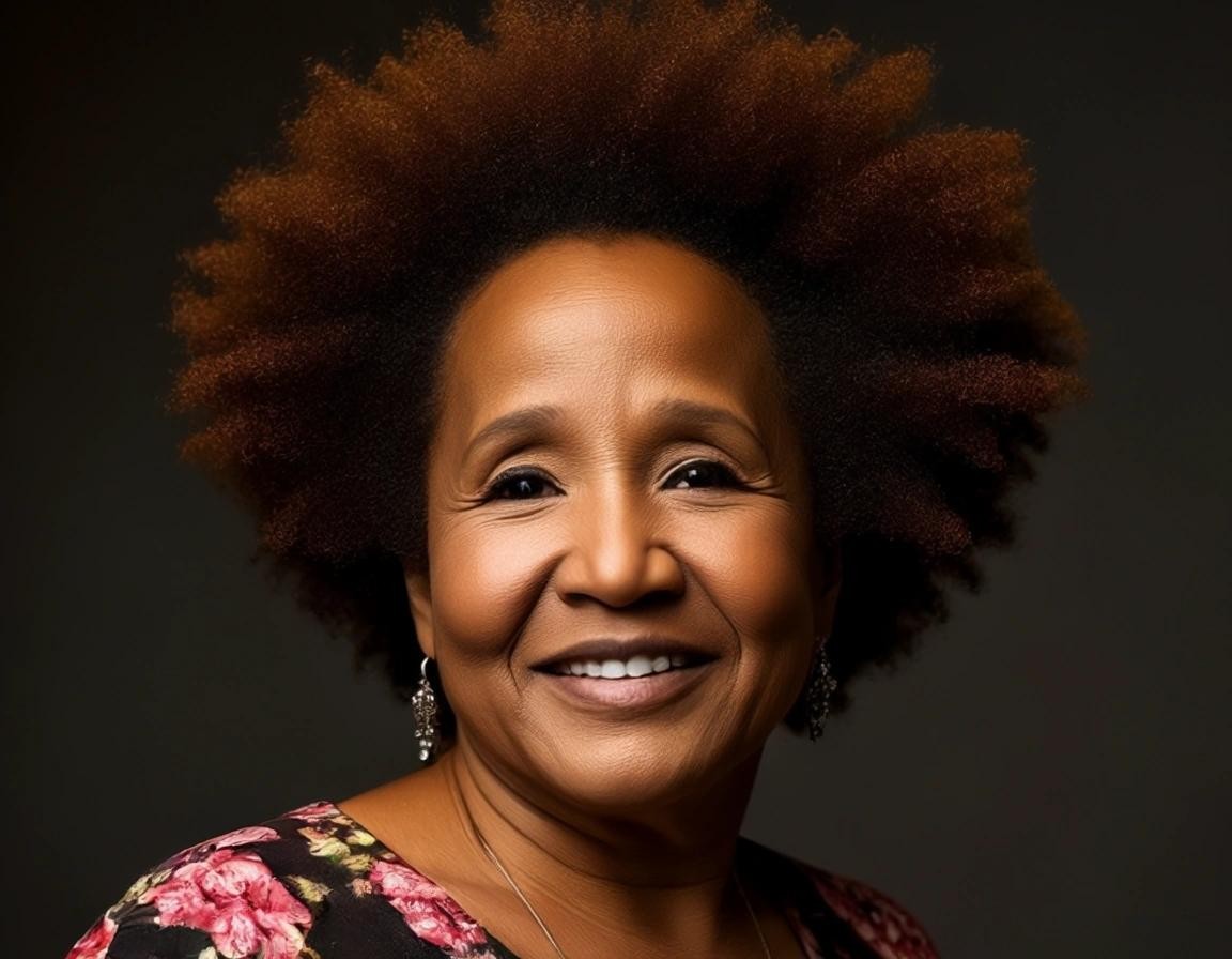 Image with seed 3715324397 generated via Stable Diffusion through @stablehorde@sigmoid.social. Prompt: wanda sykes, finally making peace with the meaningless of existence, choosing to live for the moment