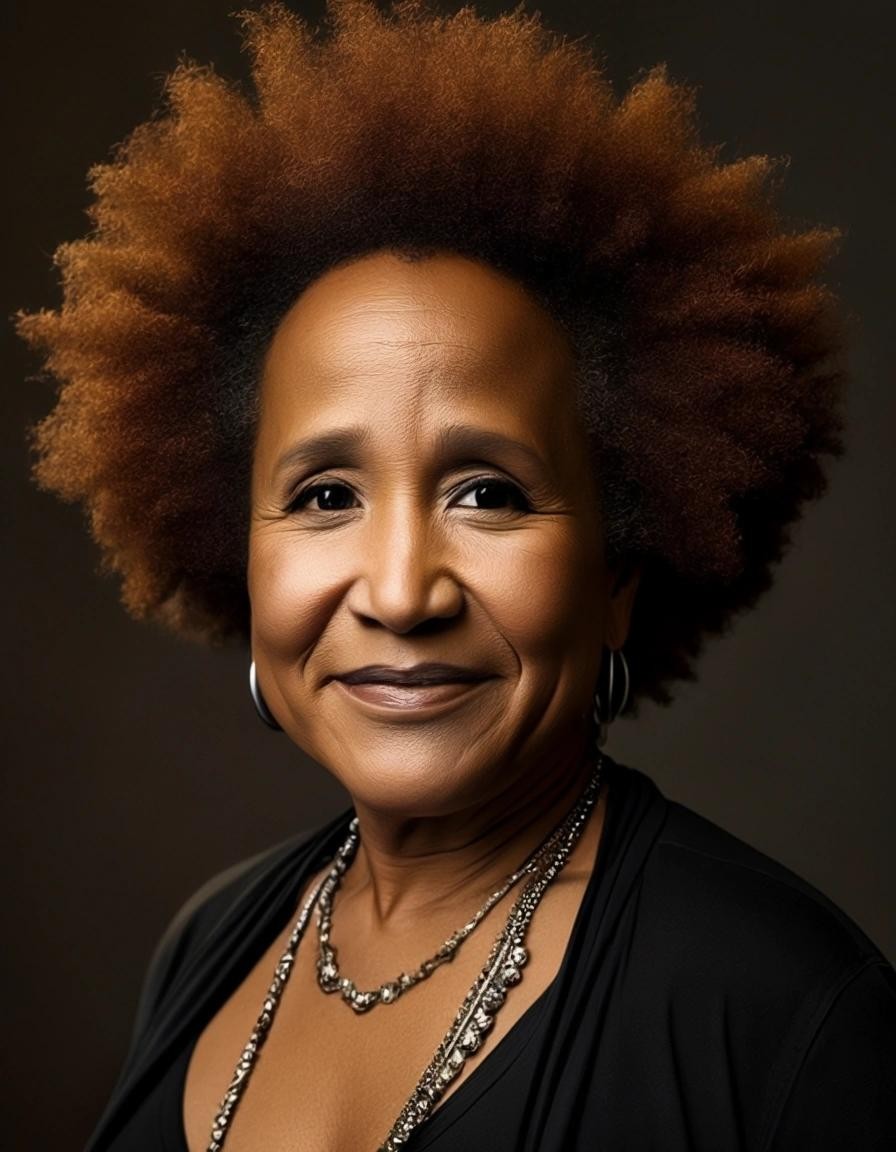 Image with seed 4001283155 generated via Stable Diffusion through @stablehorde@sigmoid.social. Prompt: wanda sykes, triumphant over the struggles with her inner demons, but not without cost