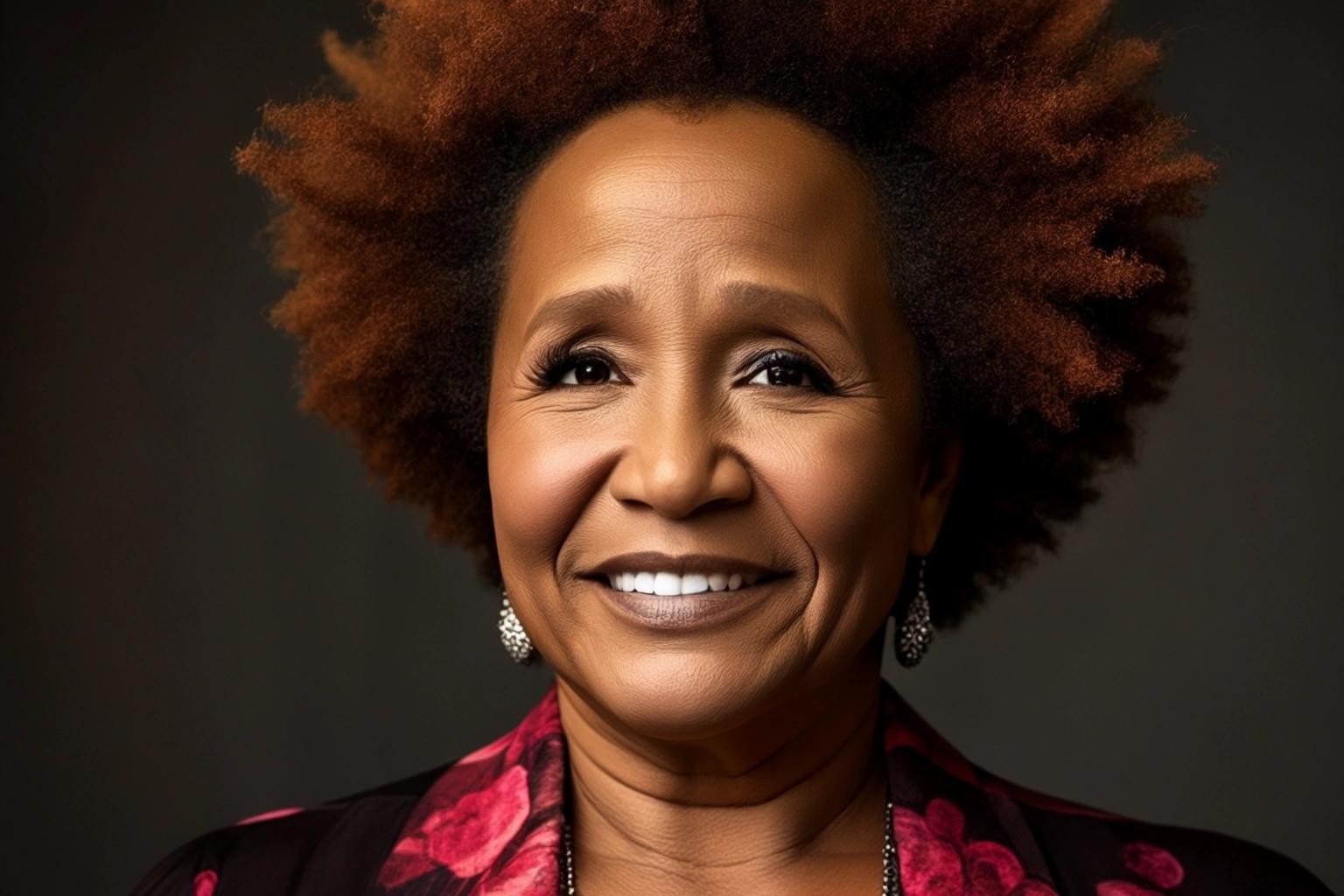 Image with seed 2672236920 generated via Stable Diffusion through @stablehorde@sigmoid.social. Prompt: wanda sykes, triumphant over the struggles with her inner demons, but not without cost