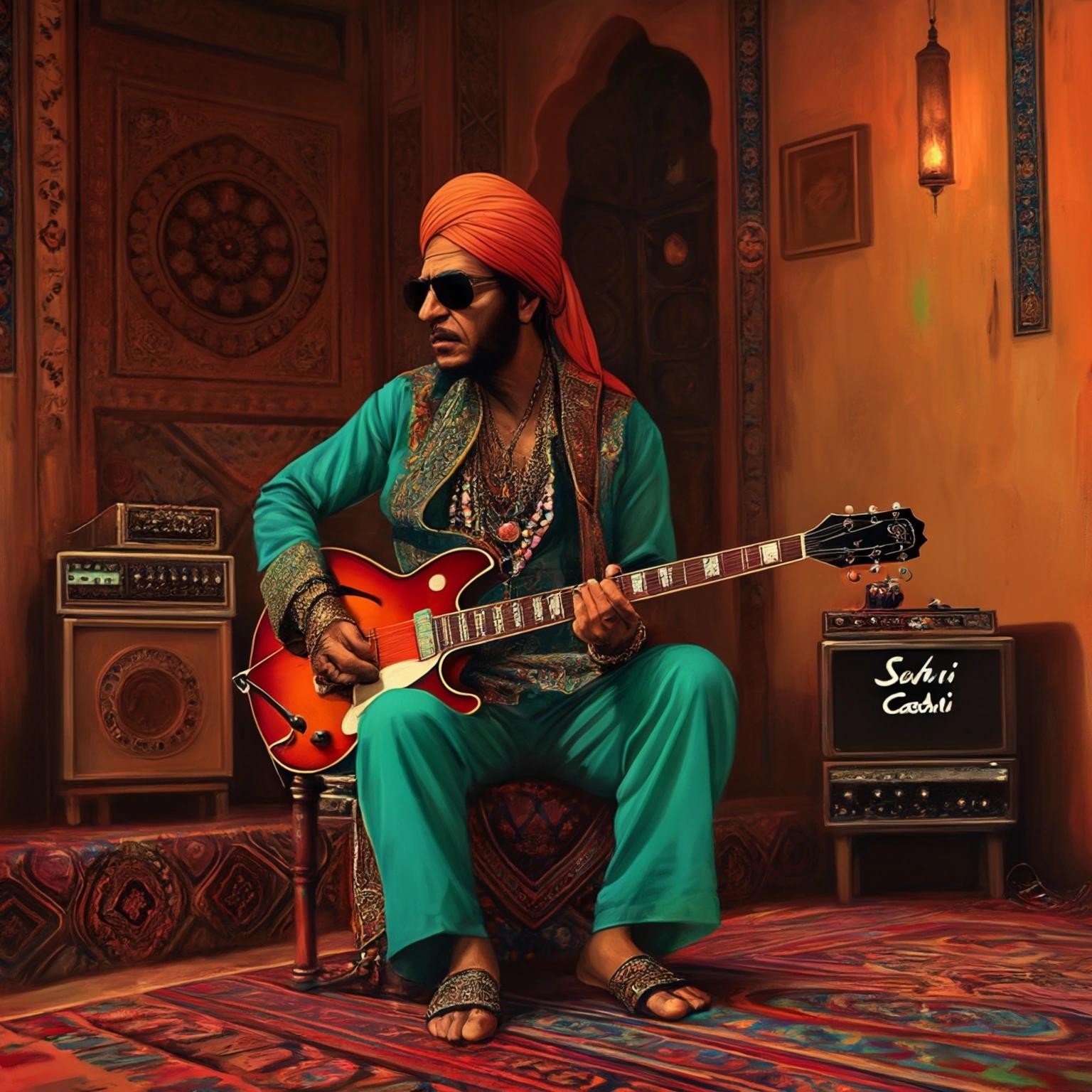Image with seed 3112593330 generated via Stable Diffusion through @stablehorde@sigmoid.social. Prompt: Sharif don't like it Rockin' the CasbahRock the Casbah