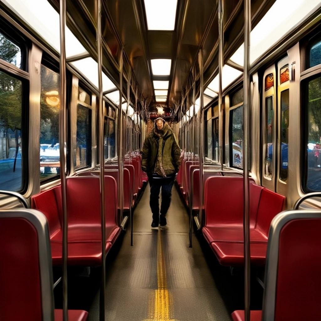 Image with seed 868846831 generated via Stable Diffusion through @stablehorde@sigmoid.social. Prompt: king county metro rapidride passenger