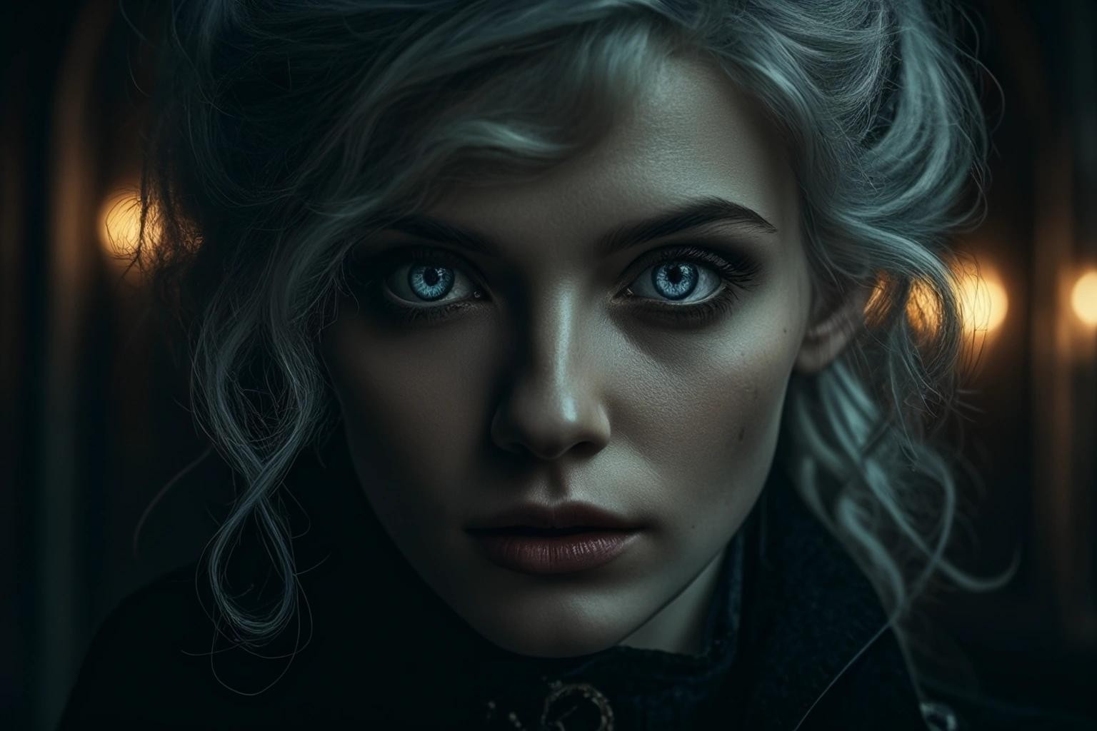 Image with seed 1418878991 generated via Stable Diffusion through @stablehorde@sigmoid.social. Prompt: Twice Upon A Time, dark fantasy, twisted fairytale, dungeonpunk, perfect face, expressive eyes, cinematic lighting, cinematic postprocessing