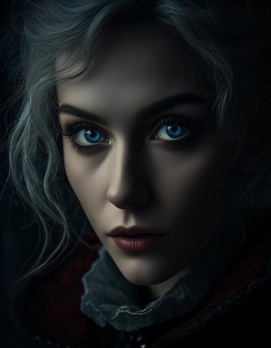 Image with seed 41497617 generated via Stable Diffusion through @stablehorde@sigmoid.social. Prompt: Twice Upon A Time, dark fantasy, twisted fairytale, dungeonpunk, perfect face, expressive eyes, cinematic lighting, cinematic postprocessing