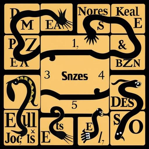 Image with seed 820136139 generated via Stable Diffusion through @stablehorde@sigmoid.social. Prompt: a wordle puzzle with snakes coming out of the squares 