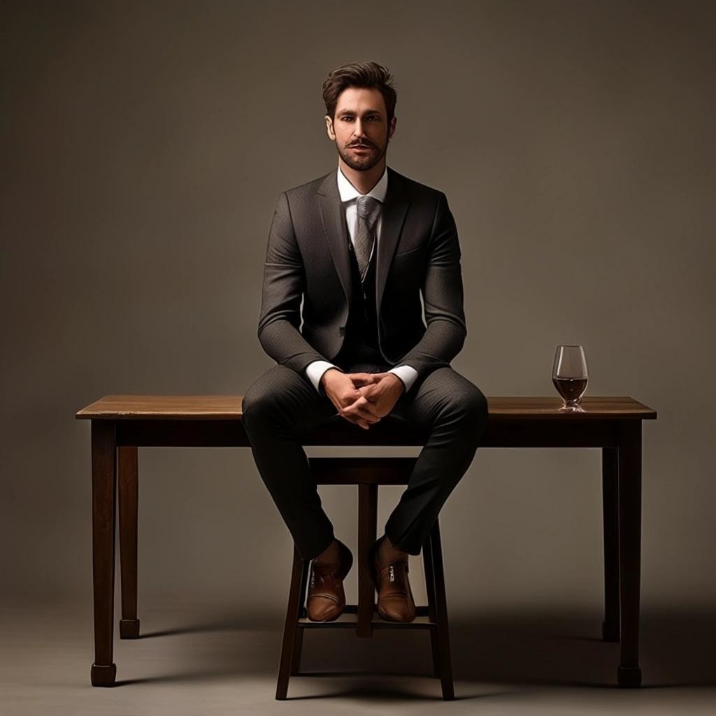 Image with seed 1490564521 generated via Stable Diffusion through @stablehorde@sigmoid.social. Prompt: a married bachelor sitting on a table that nobody perceives