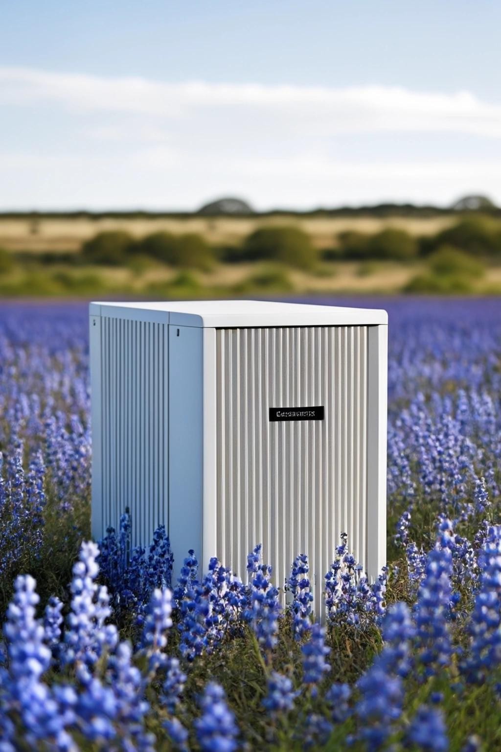 Image with seed 3717160064 generated via Stable Diffusion through @stablehorde@sigmoid.social. Prompt: a white computer server sitting heroically in a field of bluebonnets.