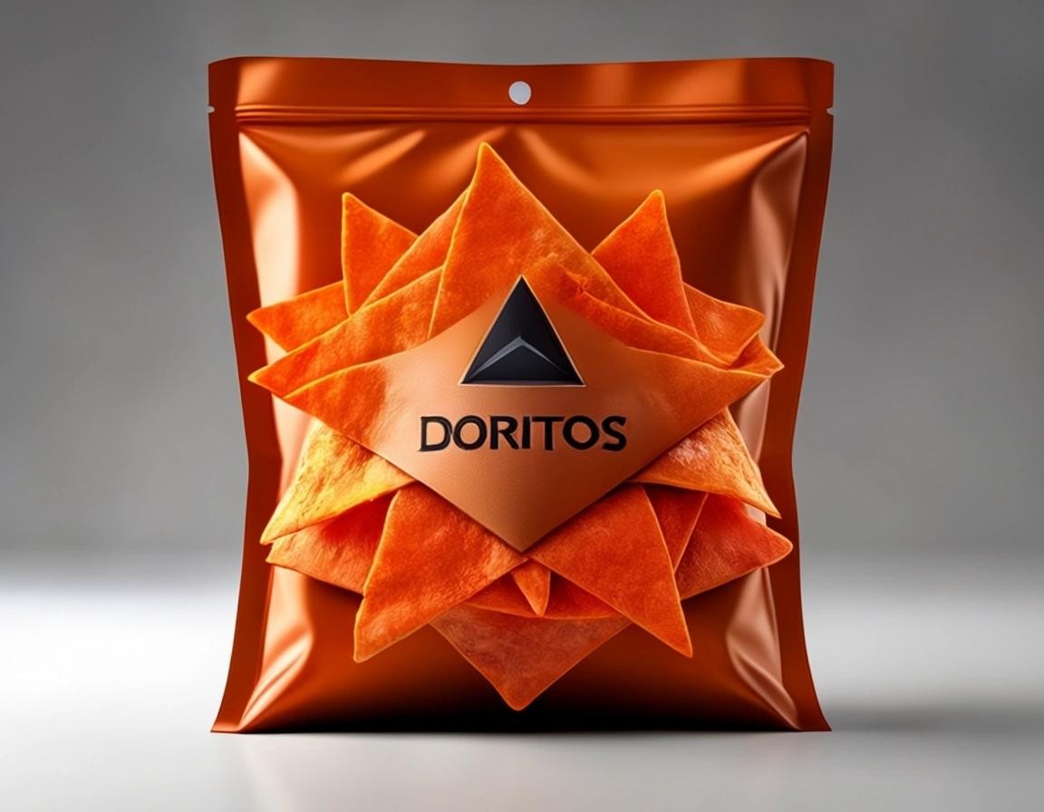 Image with seed 1236477195 generated via Stable Diffusion through @stablehorde@sigmoid.social. Prompt: a bag of solid titanium doritos