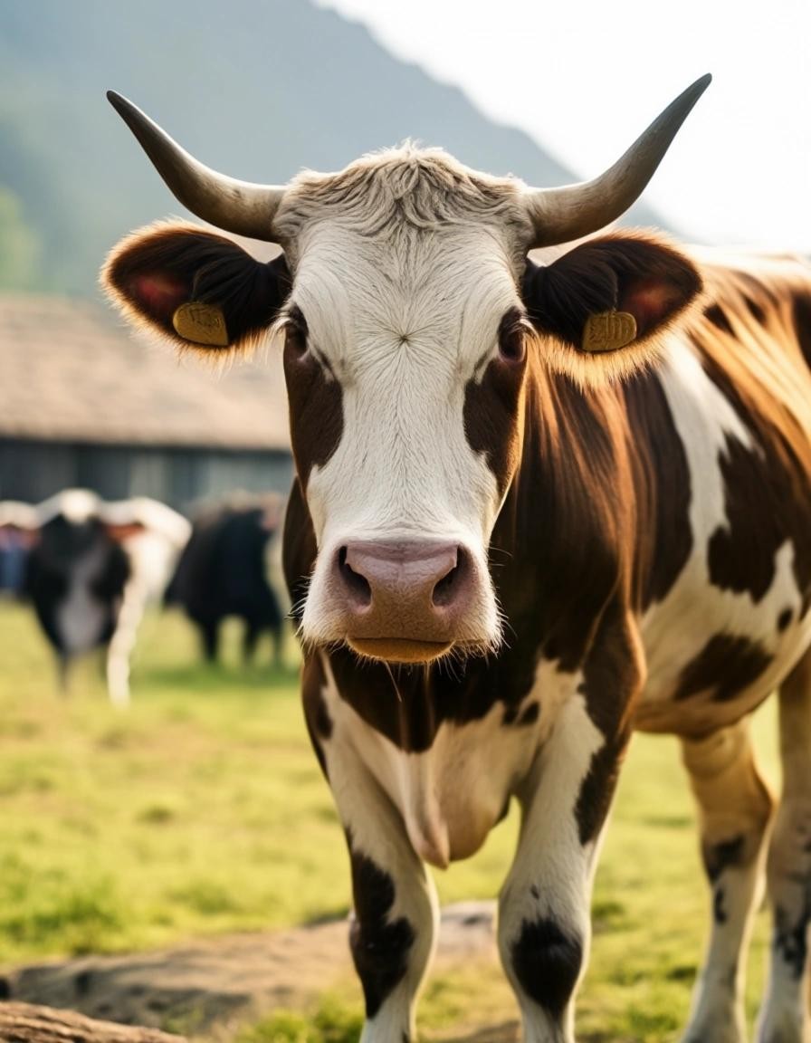Image with seed 3900363807 generated via Stable Diffusion through @stablehorde@sigmoid.social. Prompt: a cow in the meeting point