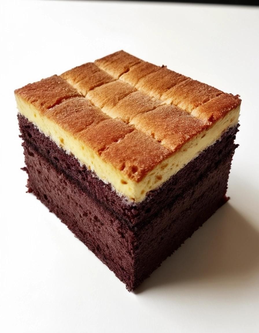 Image with seed 3462123616 generated via Stable Diffusion through @stablehorde@sigmoid.social. Prompt: a square of the cake