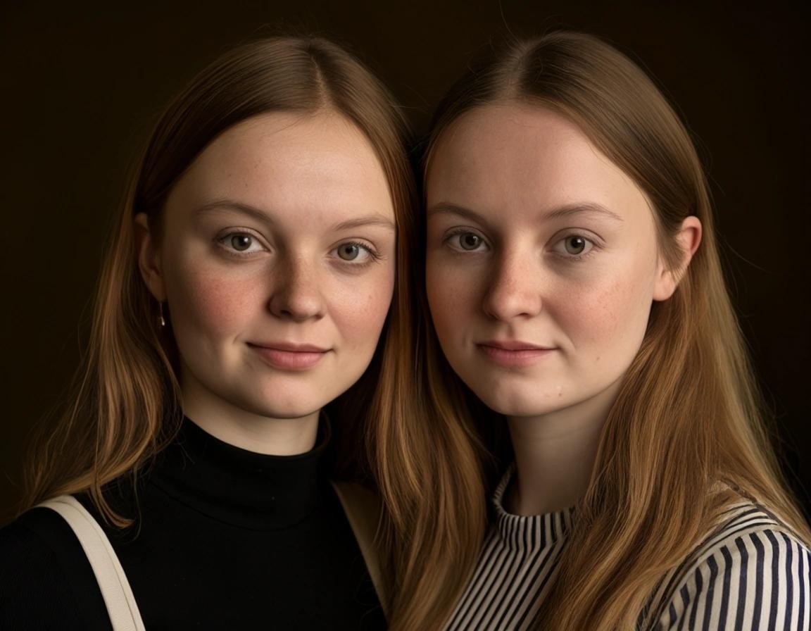 Image with seed 3935613498 generated via Stable Diffusion through @stablehorde@sigmoid.social. Prompt: Amelie Hollingworth and Lucinda Satterswaite of South Thoresby