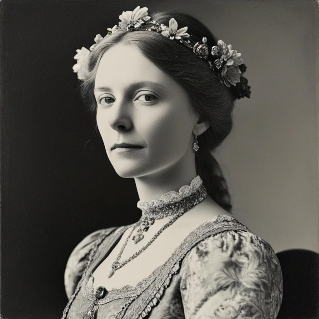 Image with seed 3905076972 generated via Stable Diffusion through @stablehorde@sigmoid.social. Prompt: Lady Meredith Hesketh-Fortescue