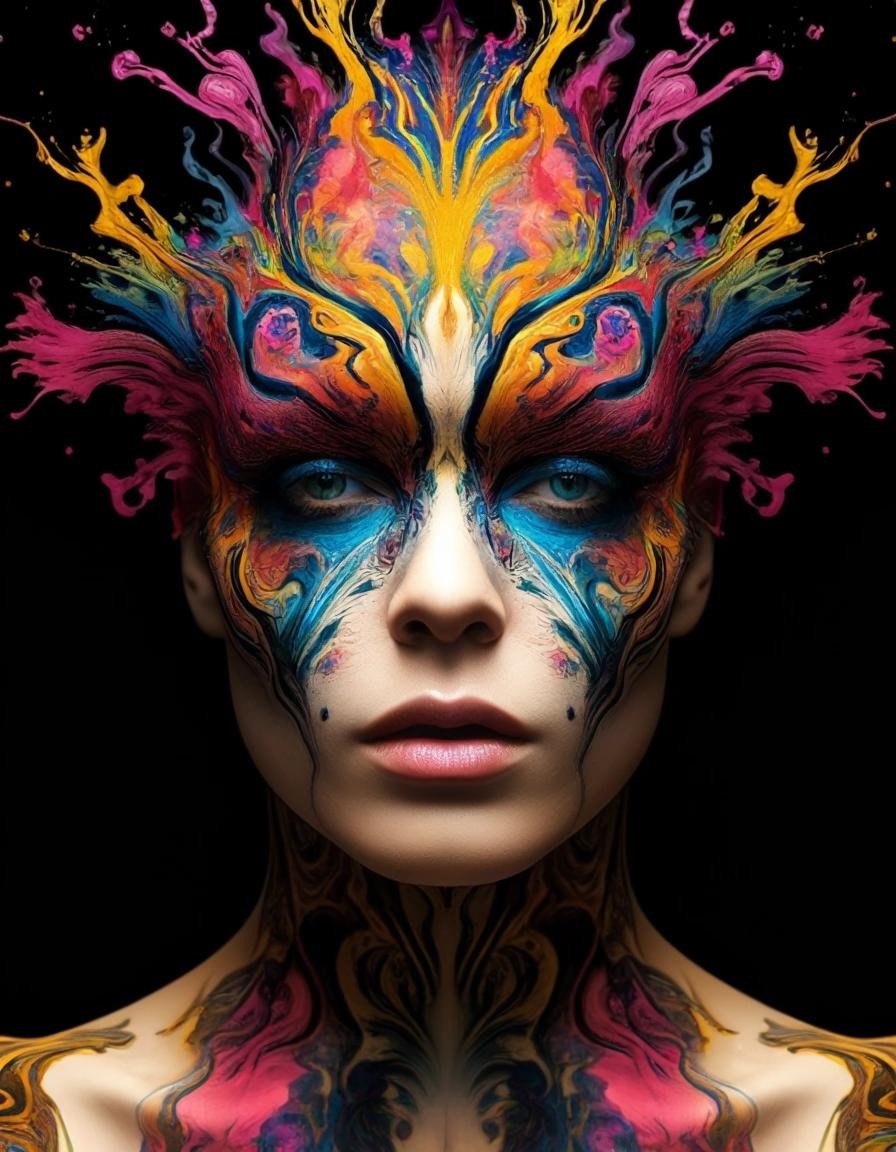 Image with seed 3322716065 generated via Stable Diffusion through @stablehorde@sigmoid.social. Prompt: Reality is the original Rorschach. Surrealism, magic realism, beautiful chaos, whimsical, playful, silly, colourful. Elektrodada fnord Hail Eris! All hail Discordia!