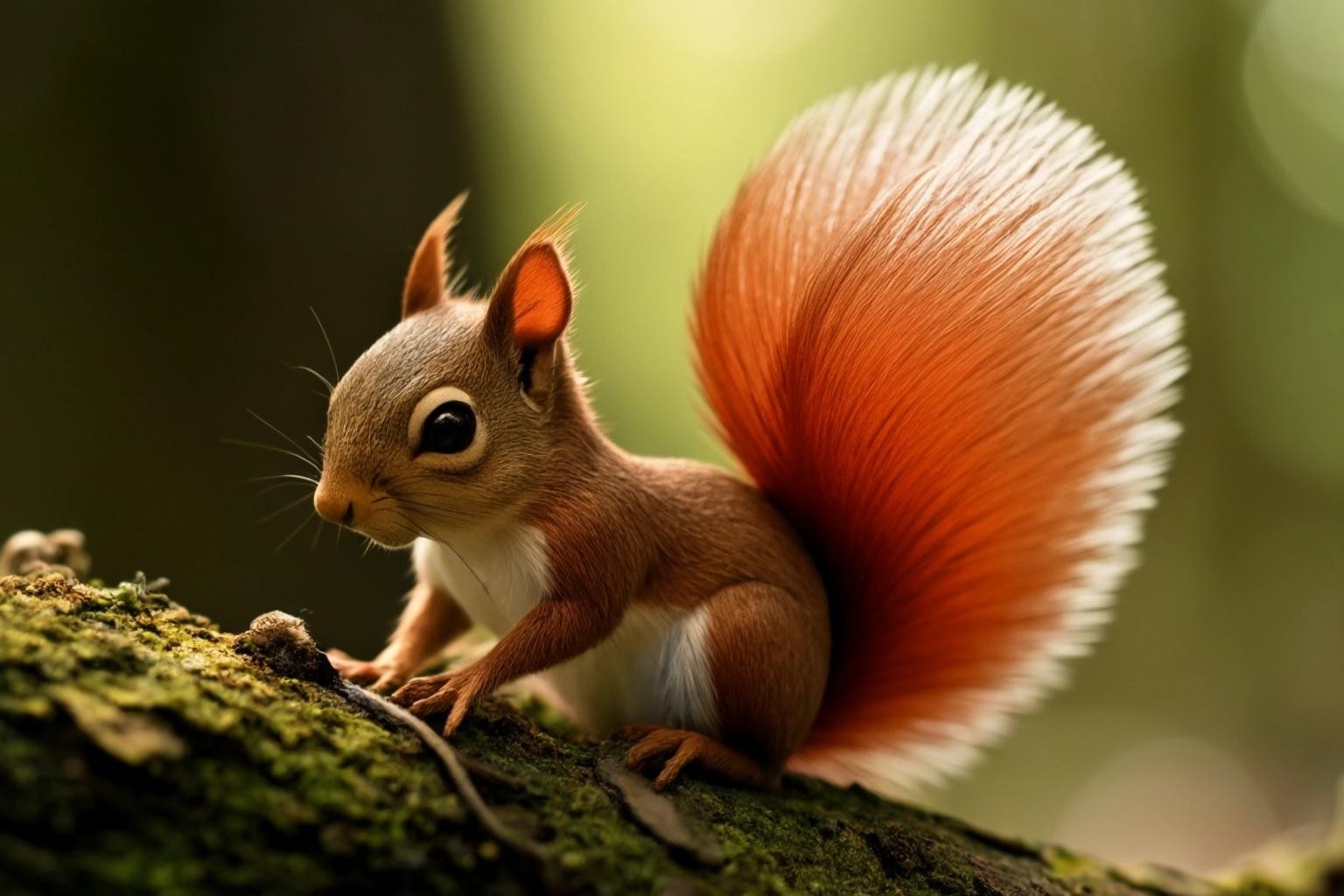 Image with seed 398410519 generated via Stable Diffusion through @stablehorde@sigmoid.social. Prompt: a tiny fairy riding a red squirrel