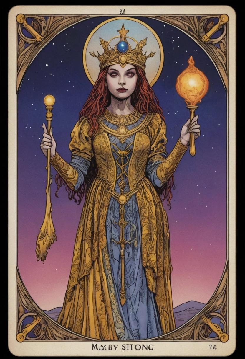 Image with seed 674809217 generated via Stable Diffusion through @stablehorde@sigmoid.social. Prompt: the tarot card that answers today's question 
