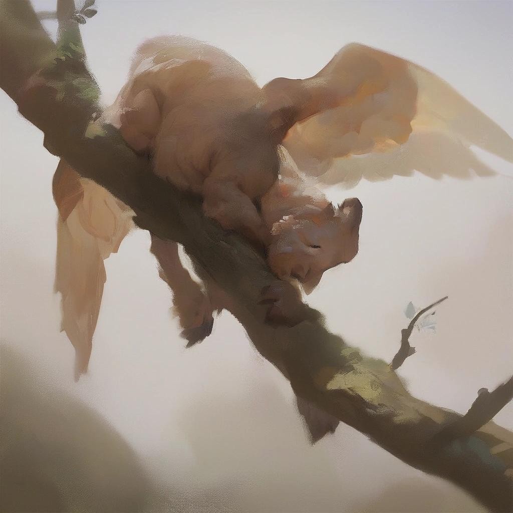 Image with seed 1349472224 generated via Stable Diffusion through @stablehorde@sigmoid.social. Prompt: score_9, score_8_up, score_7_up, score_6_up, score_5_up, score_4_up, an eagle, standing on a branch, sunbathing by spreading its wings and exposing them to the sunlight.